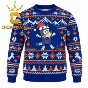Boise State Broncos Bluey Happy Christmas Ugly Sweater