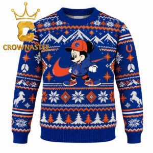 Boise State Broncos Cool Mickey Mouse Christmas Ugly Sweater