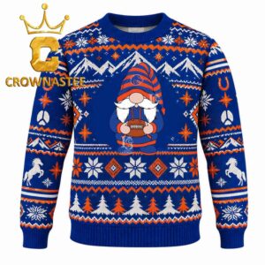 Boise State Broncos Gnome Football Christmas Ugly Sweatshirt