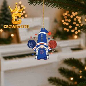 Boise State Broncos Gnome Cheerleader Christmas Tree Decor Ornament
