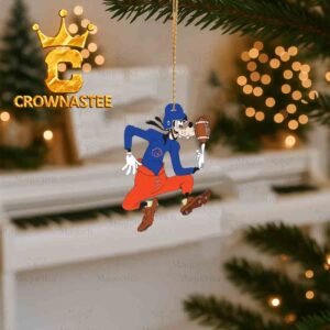 Boise State Broncos Goofy Circus Football Christmas Tree Decor Ornament