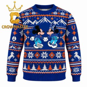 Boise State Broncos Mickey Minnie Christmas Ugly Sweater