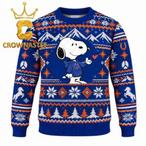 Boise State Broncos Snoopy Heart Christmas Ugly Sweater