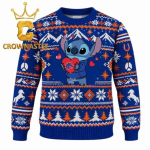 Boise State Broncos Stitch Heart Christmas Ugly Sweater