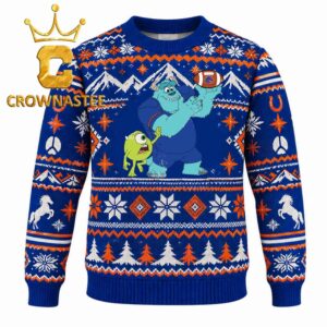 Boise State Broncos Sully And Mike Football Christmas Ugly Sweater