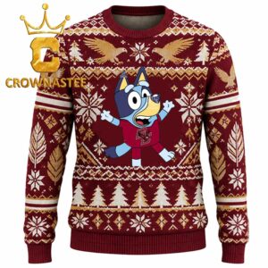 Boston College Eagles Bluey Christmas Ugly Sweater