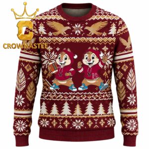 Boston College Eagles Chip và Dale Football Christmas Ugly Sweater