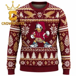 Boston College Eagles Donald Duck Christmas Ugly Sweater