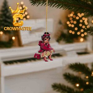 Boston College Eagles Fashion Black Fan Girl Betty Boop Christmas Tree Decor Ornament
