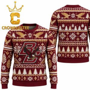 Boston College Eagles Logo Christmas Ugly Sweater