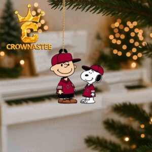 Boston College Eagles Peanuts Snoopy Football Christmas Tree Decor Ornament