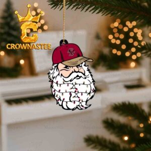 Boston College Eagles Santa Claus Face Christmas Tree Decor Ornament