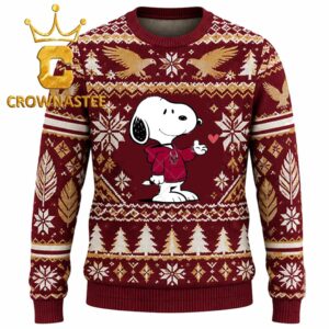Boston College Eagles Snoopy Cute Christmas Ugly Sweater
