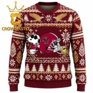 Boston College Eagles Snoopy Football Helmet Christmas Ugly Sweater