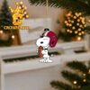 Boston College Eagles Peanuts Snoopy Football Christmas Tree Decor Ornament