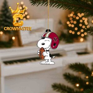 Boston College Eagles Snoopy Rugby Christmas Tree Decor Ornament