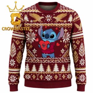 Boston College Eagles Stitch Heart Christmas Ugly Sweater