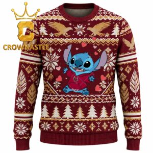 Boston College Eagles Stitch Jumping Christmas Ugly Sweater