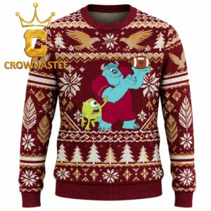 Boston College Eagles Sully And Mike Football Christmas Ugly Sweater
