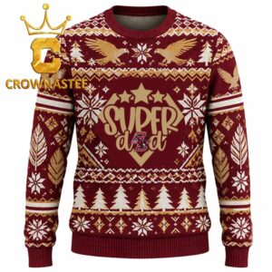 Boston College Eagles Supper Dad Christmas Ugly Sweater