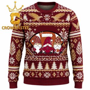 Boston College Eagles Three Gnome Football Christmas Ugly Sweater