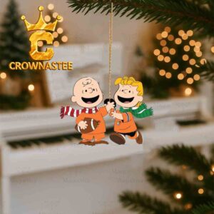 Bowling Green Falcons Charlie Brown & Linus Football Christmas Tree Decor Ornament