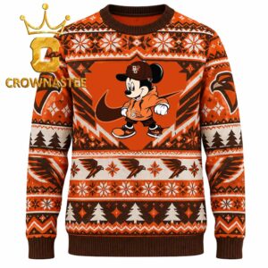 Bowling Green Falcons Cool Mickey Mouse Christmas Ugly Sweater