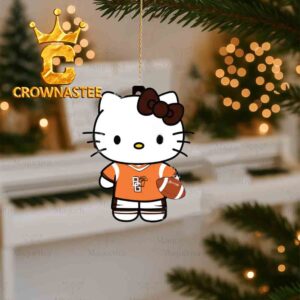 Bowling Green Falcons Cute Hello Kitty Football 8 Christmas Tree Decor Ornament