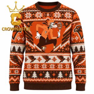 Bowling Green Falcons Goofy Circus Football Christmas Ugly Sweater