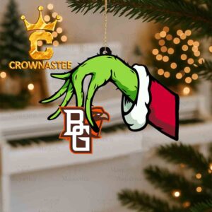 Bowling Green Falcons Grinch Hand Stolen Logo Christmas Tree Decor Ornament