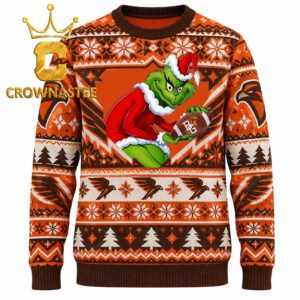 Bowling Green Falcons Grinch Stolen Football Logo Christmas Ugly Sweater