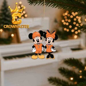 Bowling Green Falcons Mickey Minnie Rugby Christmas Tree Decor Ornament