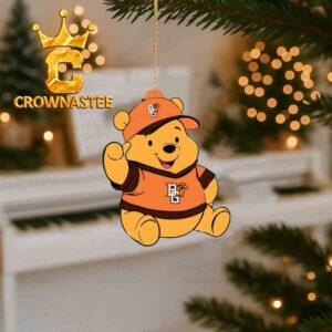 Bowling Green Falcons Pooh Bear Christmas Tree Decor Ornament
