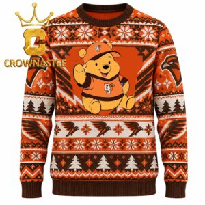 Bowling Green Falcons Pooh Bear Christmas Ugly Sweater