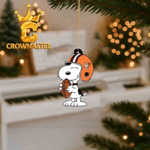 Bowling Green Falcons Snoopy Rugby Christmas Tree Decor Ornament