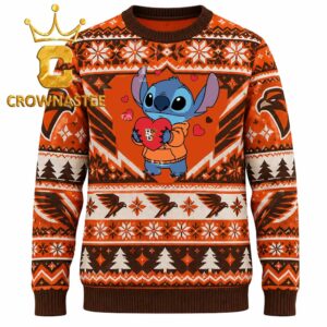 Bowling Green Falcons Stitch Heart Christmas Ugly Sweater