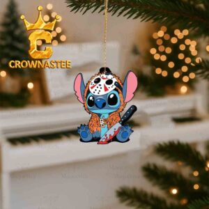 Bowling Green Falcons Stitch Jason Voorhees Christmas Tree Decor Ornament