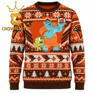 Bowling Green Falcons Sully And Mike Football Christmas Ugly Sweater
