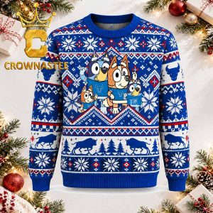 Buffalo Bulls Bluey And Bingo Family Christmas Ugly Sweater