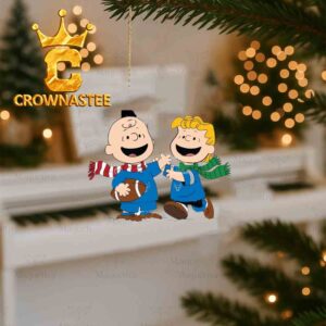 Buffalo Bulls Charlie Brown & Linus Football Christmas Tree Decor Ornament