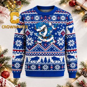 Buffalo Bulls Dabbing Santa Claus Christmas Ugly Sweater