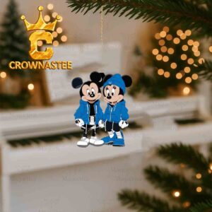 Buffalo Bulls Mickey Minnie Mouse Rugby Christmas Tree Decor Ornament