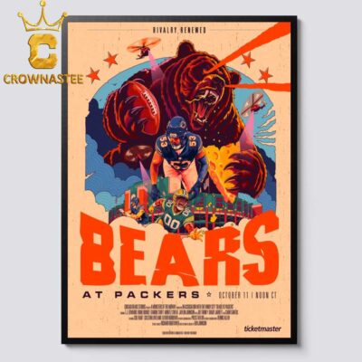CHICAGO BEARS vs GREEN BAY PACKERS Lambeau Field Green Bay WI October 11th 2026 Home Decor Poster Canvas
