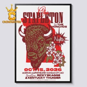 Chris Stapleton Feat The Honchos Two Nights Only Morton Amphitheater Kansas City Oct 15th 2026 Home Decor Poster Canvas
