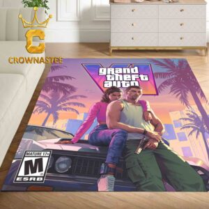 GTA VI 6 Grand Theft Auto 2026 Cover Art Home Decor Rug Carpet
