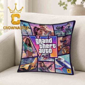 GTA VI 6 Grand Theft Auto Cover Art Pillow