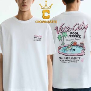 GTA VI x Miami Court Culture x Duvin Vice City Pool Service Pocket Two Sided T-Shirt