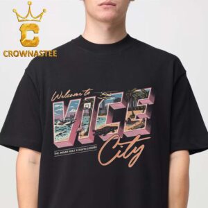GTA VI x Miami Heat Court Culture x Duvin Vice City Postcard Unisex T-Shirt