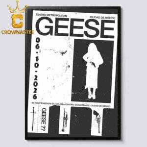 Geese Band Teatro Metropolitan 2026 Tour Ciudad De Mexico October 6th Home Decor Poster Canvas