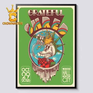 Grateful Shred Webster Hall New York City Oct 29th 2026 Home Decor Poster Canvas